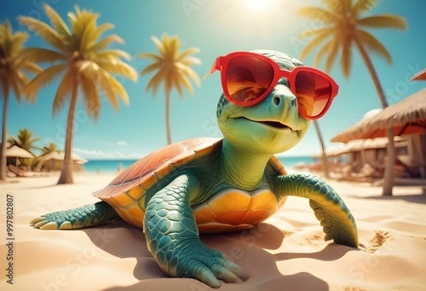 Obraz turtle baby at beach