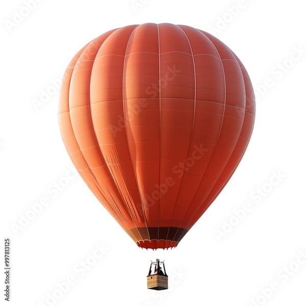 Fototapeta floated red Hot-air balloon isolate on transparency background PNG
