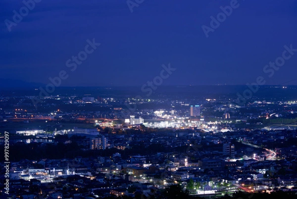 Fototapeta 兵庫県・加東市４万人の住む都市、夜景