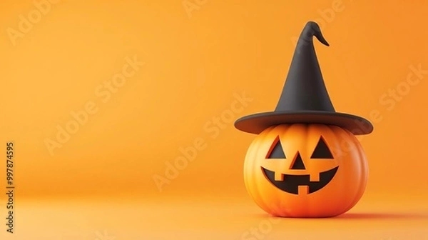 Fototapeta Halloween costume contest flat design, front view, competition theme, 3D render, Splitcomplementary color scheme