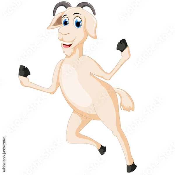 Obraz funni goat cartoon