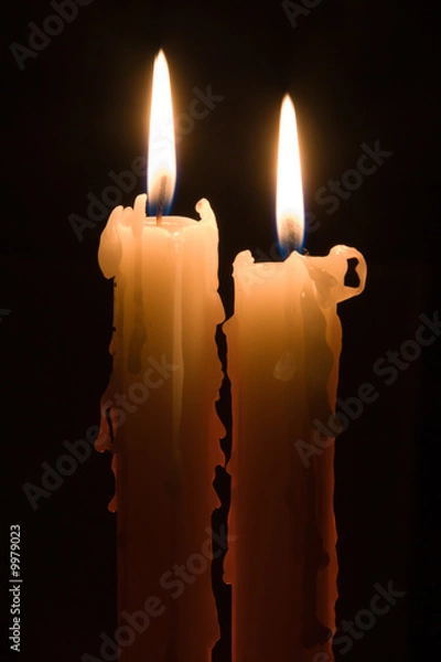 Obraz two candles in the dark