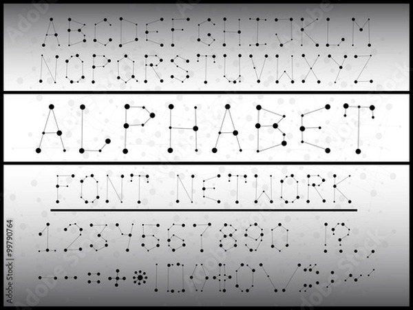 Fototapeta Font network