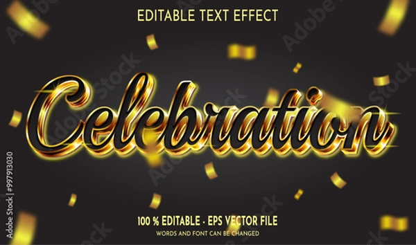 Obraz celebration editable text effect