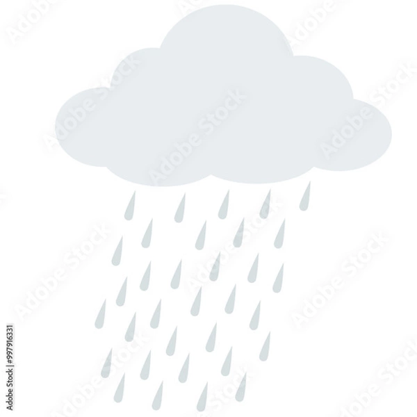 Fototapeta Heavy Rain Cloud Illustration