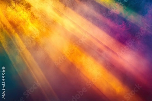 Fototapeta Abstract Background with Diagonal Light Rays and Blurred Colors