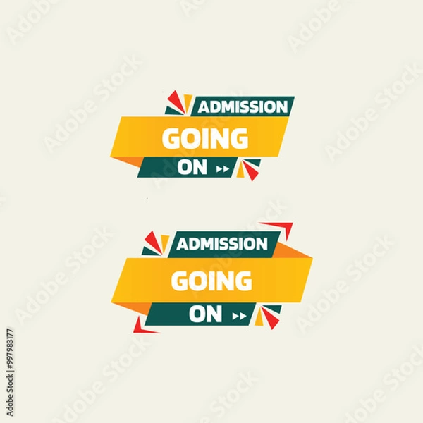 Obraz Admission going on Fully Editable Vector