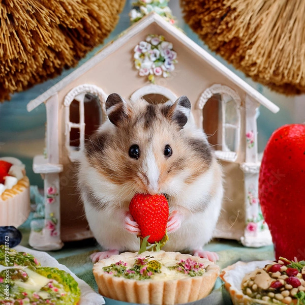 Fototapeta ハムスターのティータイム