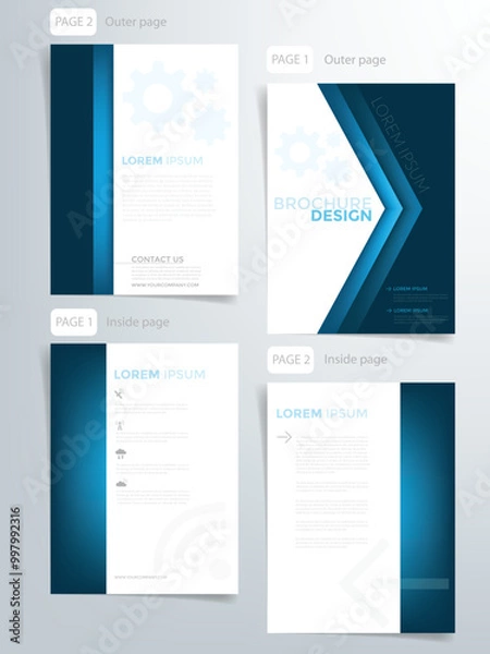 Obraz Header flyer business brochure vector graphic with space for text and message design
