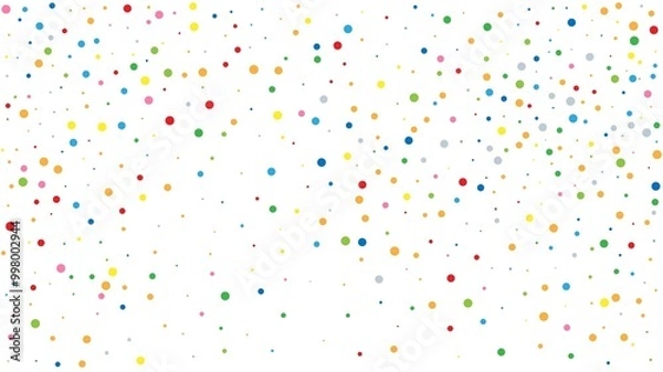 Obraz Colorful falling confetti on white background