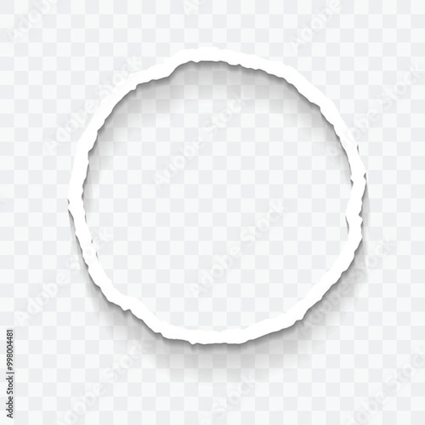 Obraz White Abstract Rought Doted Grunge Banner Template with Flat Design Shadow