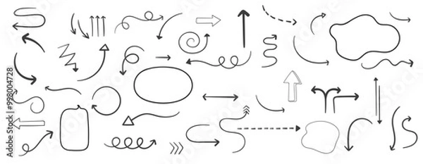 Obraz Arrow doodles set