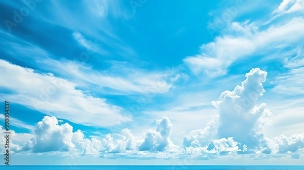 Fototapeta Stunning Cloudscapes in Various Styles: Nature's Sky in Realistic, Artistic, and Digital Views