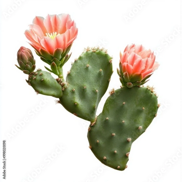Obraz cactus in a pot on a white background