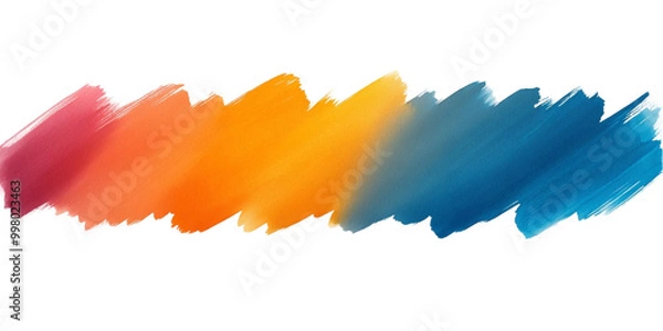 Fototapeta Vibrant watercolor strokes blend seamlessly, showcasing spectrum of colors from red to blue, evoking creativity and artistic expression
