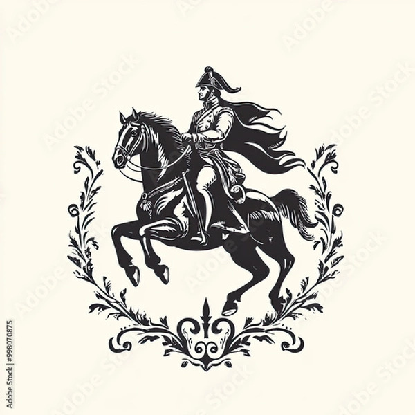 Fototapeta Beautiful Horse Logo, Equestrian Animal Design for Your Corporate and Business Graphic Resource or Creative Project, Ai Generative