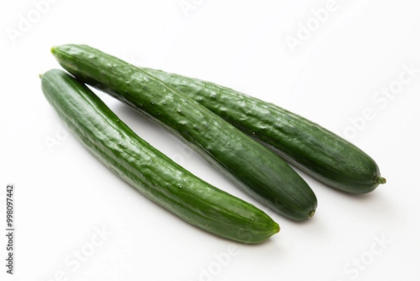 Fototapeta 白背景にきゅうり