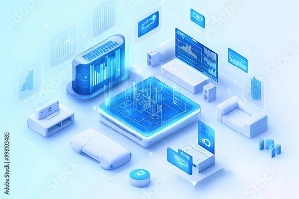 Obraz Isometric Smart Home Diagram