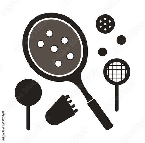 Fototapeta PICKLEBALL VECTOR BUNDLE