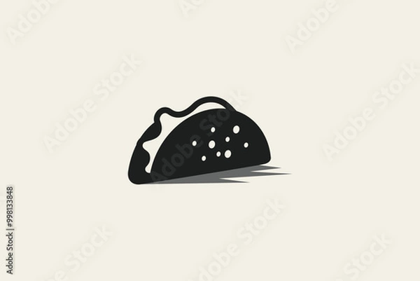 Fototapeta a simple taco logo vector graphic in black and white. It is good for restaurant, cafe, food truck, etc.