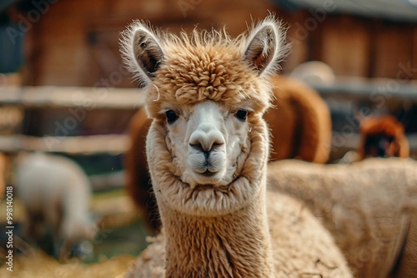 Fototapeta Generated with AI image of beautiful farm animals