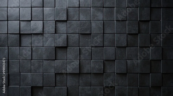 Fototapeta Abstract Black Cubes Texture