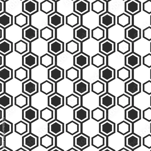 Obraz black and white squire pattern