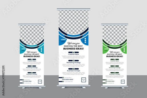 Obraz Corporate Rollup banner presentation design Template
