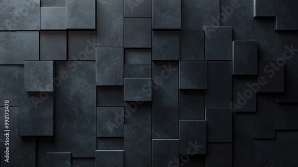 Fototapeta Abstract Black Cube Pattern