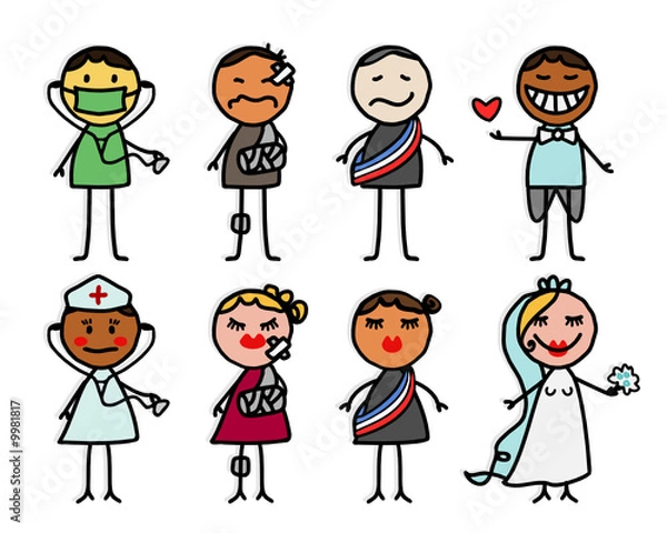 Fototapeta mixed characters 1