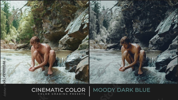 Obraz Moody Dark Blue Cinematic Color Grading Presets