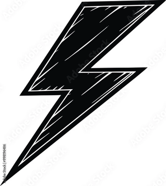 Obraz set lightning bolt thunderbolt flat style eps