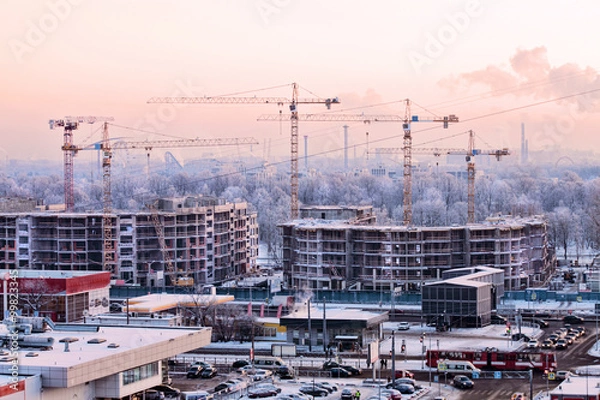 Obraz Most construction in the city