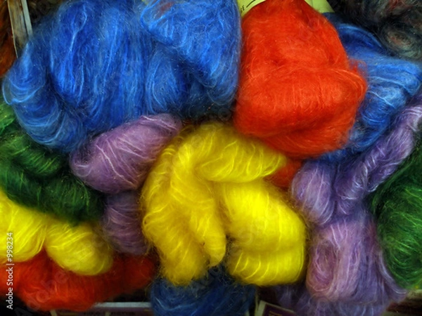 Obraz brightly colored yarn