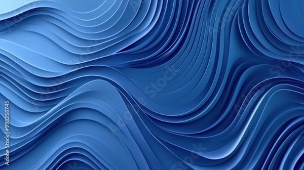 Fototapeta Abstract Blue Wavy Background