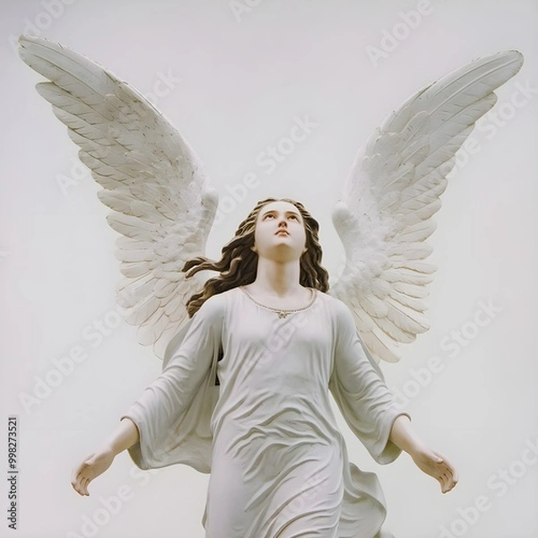 Fototapeta angel with wings,generative ai