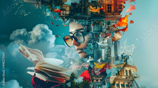 Obraz Modern Education Concept, Art Design, Generative Ai