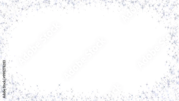 Obraz Rectangle Silver Color Glitter Sparkle Border Frame, 16x9