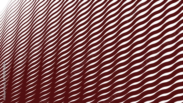Obraz Maroon and white wave line pattern abstract background for backdrop