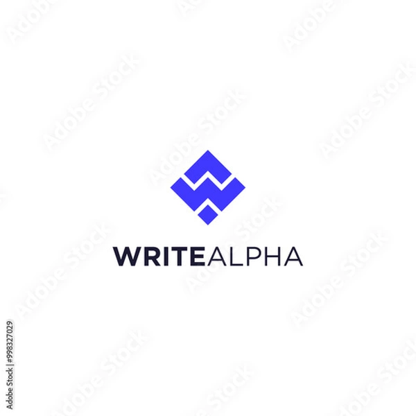Fototapeta letter W logo design vector, initial W idea vector logo design, letter W logo design minimalist