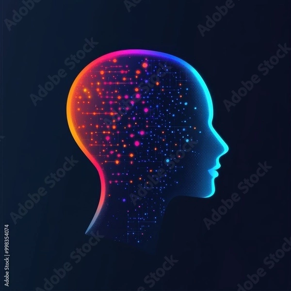 Fototapeta Bold logo highlighting the significant impact of AI on various sectors and fields