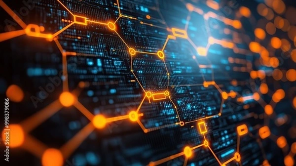 Obraz A strategic transformation concept in IoT, focusing on digital transformation and technology adoption in business for global enhancement with AI capabilities.