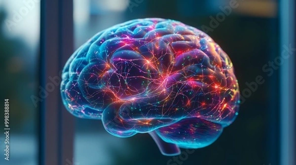 Fototapeta Colorful Abstract Brain Design