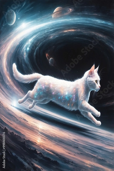 Obraz A luminous and ethereal cat.