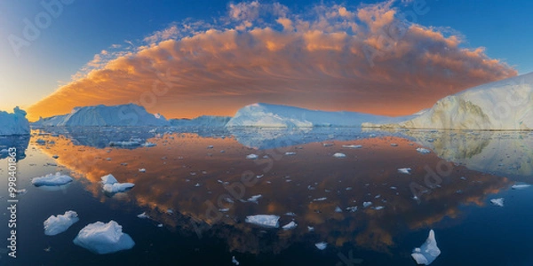 Fototapeta Disko Bay is a large bay on the western coast of Greenland. 