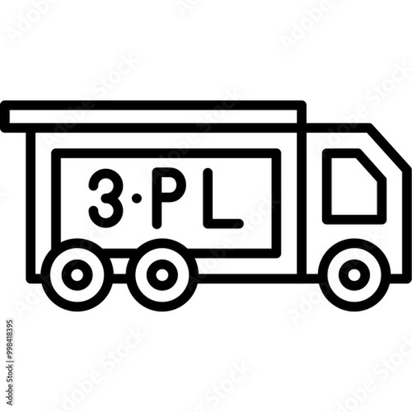 Fototapeta 3rd Party Logistic Icon