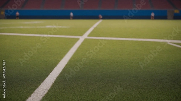 Fototapeta Background of the stadium. Empty stadium for product presentation, Outdoor mockup.