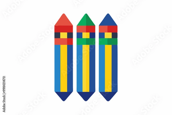 Obraz pencils isolated on white background