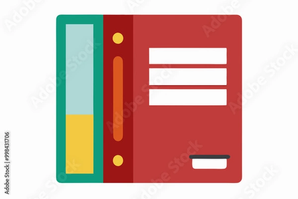 Obraz red and yellow folder