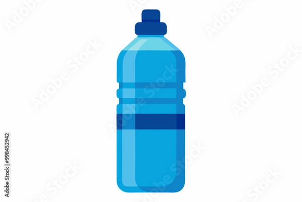 Obraz blue plastic bottle isolated on white